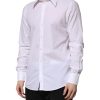 White Cotton Long Sleeves Dress Shirt - Image 3