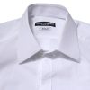 White Cotton GOLD Long Sleeve Men Dress Shirt - Image 5