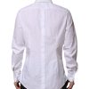White Cotton GOLD Long Sleeves Dress Shirt - Image 4
