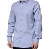 Blue Cotton GOLD Long Sleeves Dress Shirt - Image 3