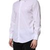 White Cotton MARTINI Long Sleeve Dress Shirt - Image 3