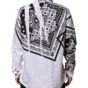White Bandana Print MARTINI Dress Shirt - Image 4