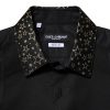 Black Cotton GOLD Long Sleeves Dress Shirt - Image 5