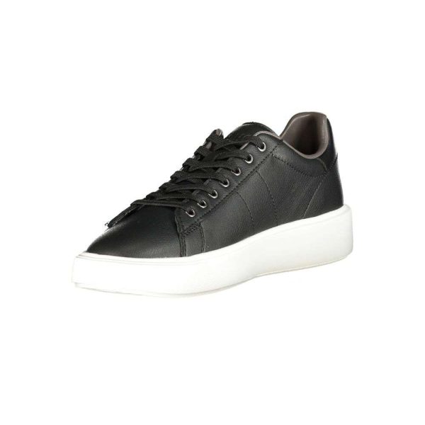 Black Leather Men Sneaker - Image 3