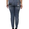 Blue Tattered Cotton Low Waist Denim Jeans - Image 4