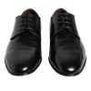 Black Leather Lace Up Derby Dress Formal Shoes - Image 2