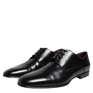 Black Leather Lace Up Derby Dress Formal Shoes
