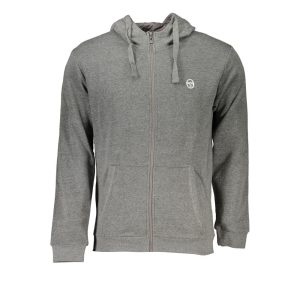 Brown Cotton Men Sweater with Hood