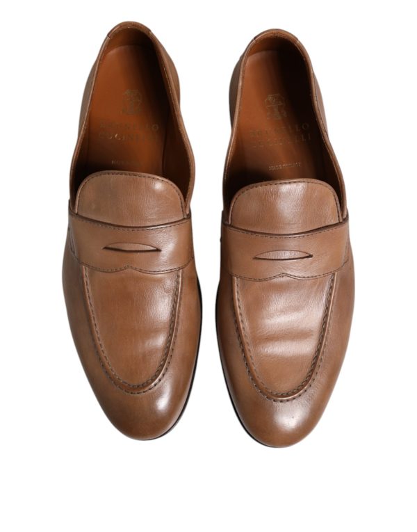 Brown Leather Loafer Dress Shoes - Image 3
