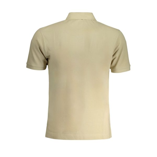 Beige Cotton Polo Shirt - Image 2