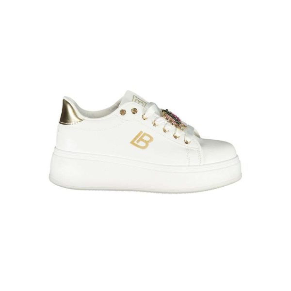 White Synthetic Women Sneaker