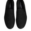 Black Jacquard Slip On Loafers Formal Shoes - Image 3