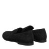 Black Jacquard Slip On Loafers Formal Shoes - Image 5