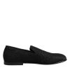 Black Jacquard Slip On Loafers Formal Shoes - Image 7