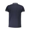 Blue Cotton Men Polo Shirt - Image 3