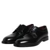 Black Leather Lace Up Derby Dress Formal Shoes - Image 4
