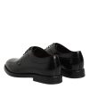 Black Leather Lace Up Derby Dress Formal Shoes - Image 5