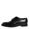 Black Leather Lace Up Derby Dress Formal Shoes - Image 6