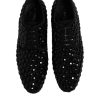 Black Suede Strass Derby Formal Shoes - Image 3
