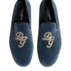 Blue Velvet DG Logo Loafers Formal Shoes - Image 3