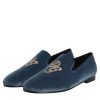 Blue Velvet DG Logo Loafers Formal Shoes - Image 4
