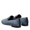 Blue Velvet DG Logo Loafers Formal Shoes - Image 5