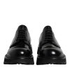 Black Leather Lace Up Derby Men Dress Shoes - Image 2