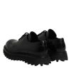 Black Leather Lace Up Derby Men Dress Shoes - Image 5