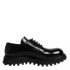 Black Leather Lace Up Derby Men Dress Shoes - Image 7