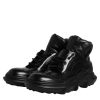 Black Leather Casual Mens Ankle Boots Shoes - Image 4