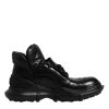 Black Leather Casual Mens Ankle Boots Shoes - Image 7