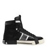 Black Leather High Top Logo Men Sneakers Shoes - Image 7