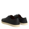 Black Leather Bee Crown Low Top Sneakers Shoes - Image 5