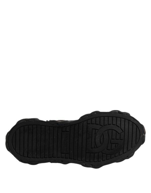 Black Leather Logo High Top Sneakers Shoes - Image 8