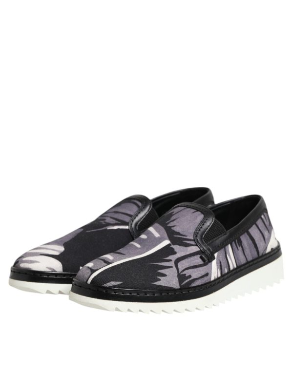 Black Tropical Slip On Men Sneakers Shoes - Image 4