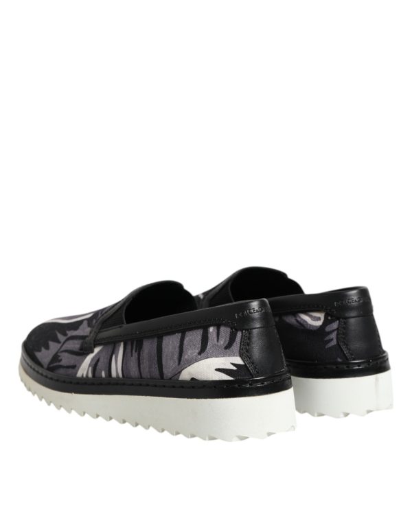 Black Tropical Slip On Men Sneakers Shoes - Image 5