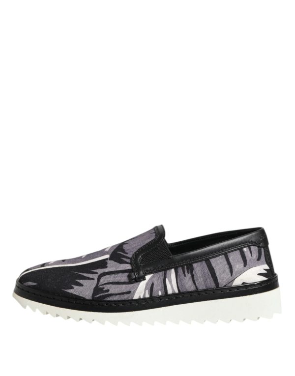 Black Tropical Slip On Men Sneakers Shoes - Image 6