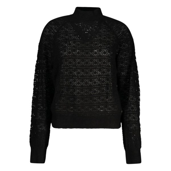 Black Alpaca Leather Sweater