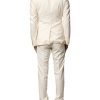 Ivory Wool 3 Piece Single Breasted Suit - Image 4