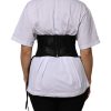 Black Cotton Waist LaceUp Strap Corset Belt - Image 4