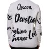 White Wool Knit Crew Neck Pullover Sweater - Image 4
