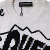 White Wool Knit Crew Neck Pullover Sweater - Image 8