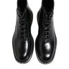 Black Leather Logo Ankle Boots Lace Up Shoes - Image 3