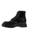 Black Leather Logo Ankle Boots Lace Up Shoes - Image 6