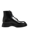 Black Leather Logo Ankle Boots Lace Up Shoes - Image 7