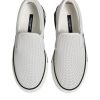 White Dotted Leather Slip On Men Sneakers Shoes - Image 3