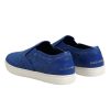 Blue Leather Lace Slip On Sneaker Shoes - Image 5