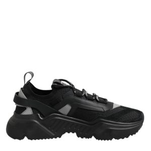 Black Leather Daymaster Low Top Sneakers Shoes