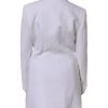 White Polyester Long Sleeves Ruffled Wrap Jacket - Image 3