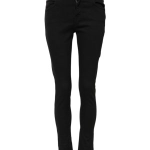 Black Cotton Skinny Denim Jeans